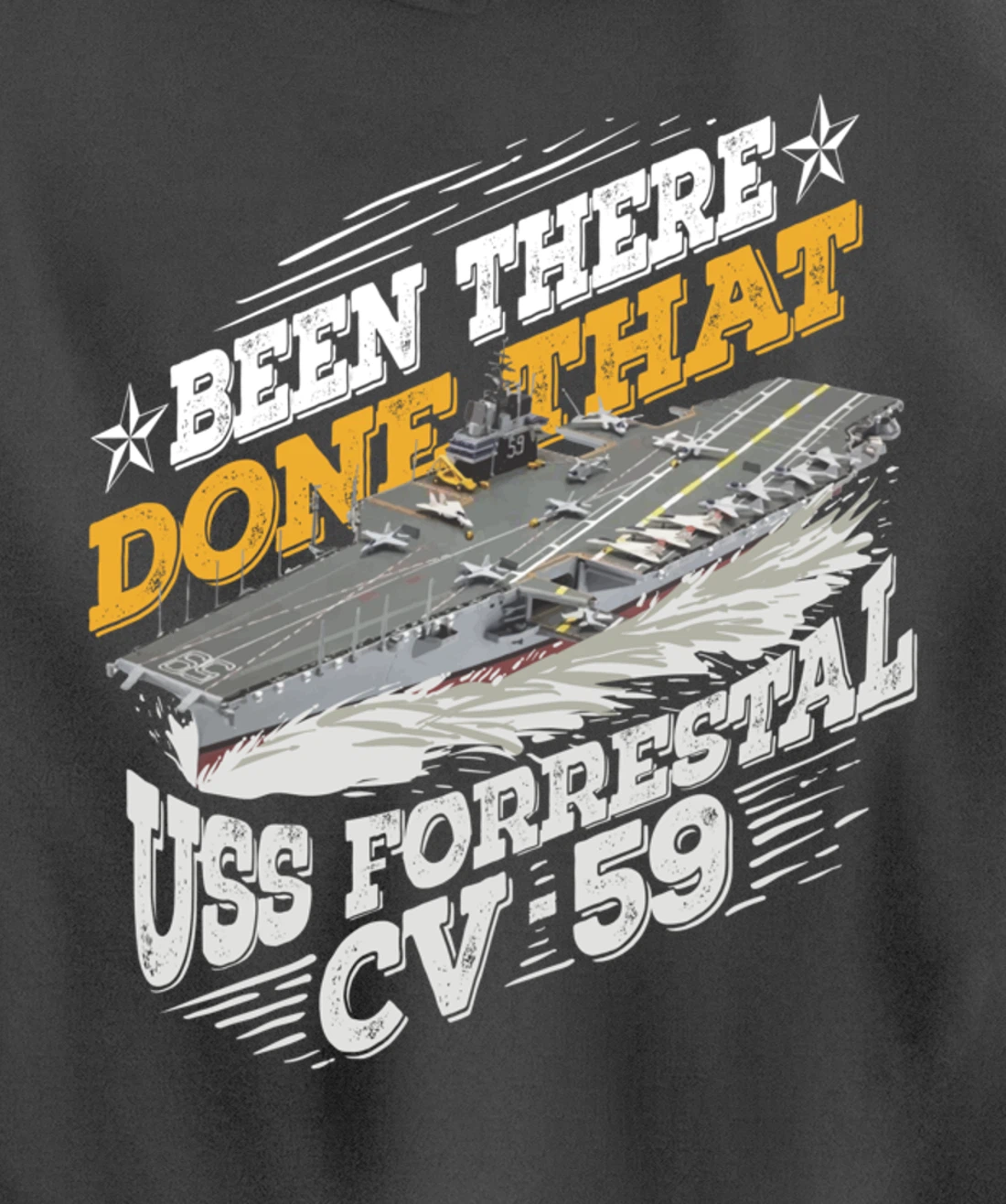 USS Forrestal Gift For A US Military Veteran Pullover Hoodie