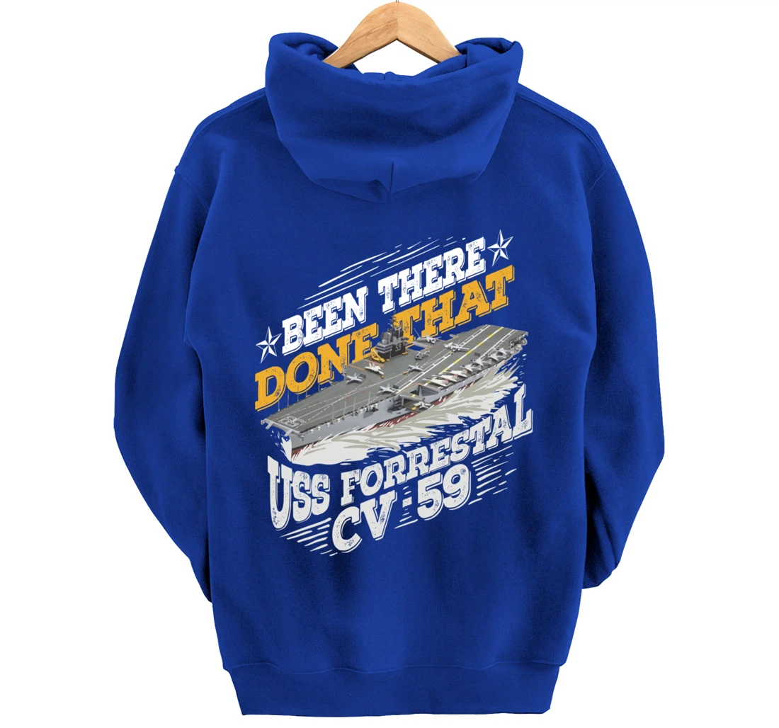 USS Forrestal Gift For A US Military Veteran Pullover Hoodie