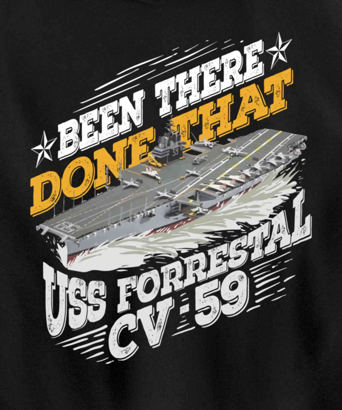 USS Forrestal Gift For A US Military Veteran Pullover Hoodie