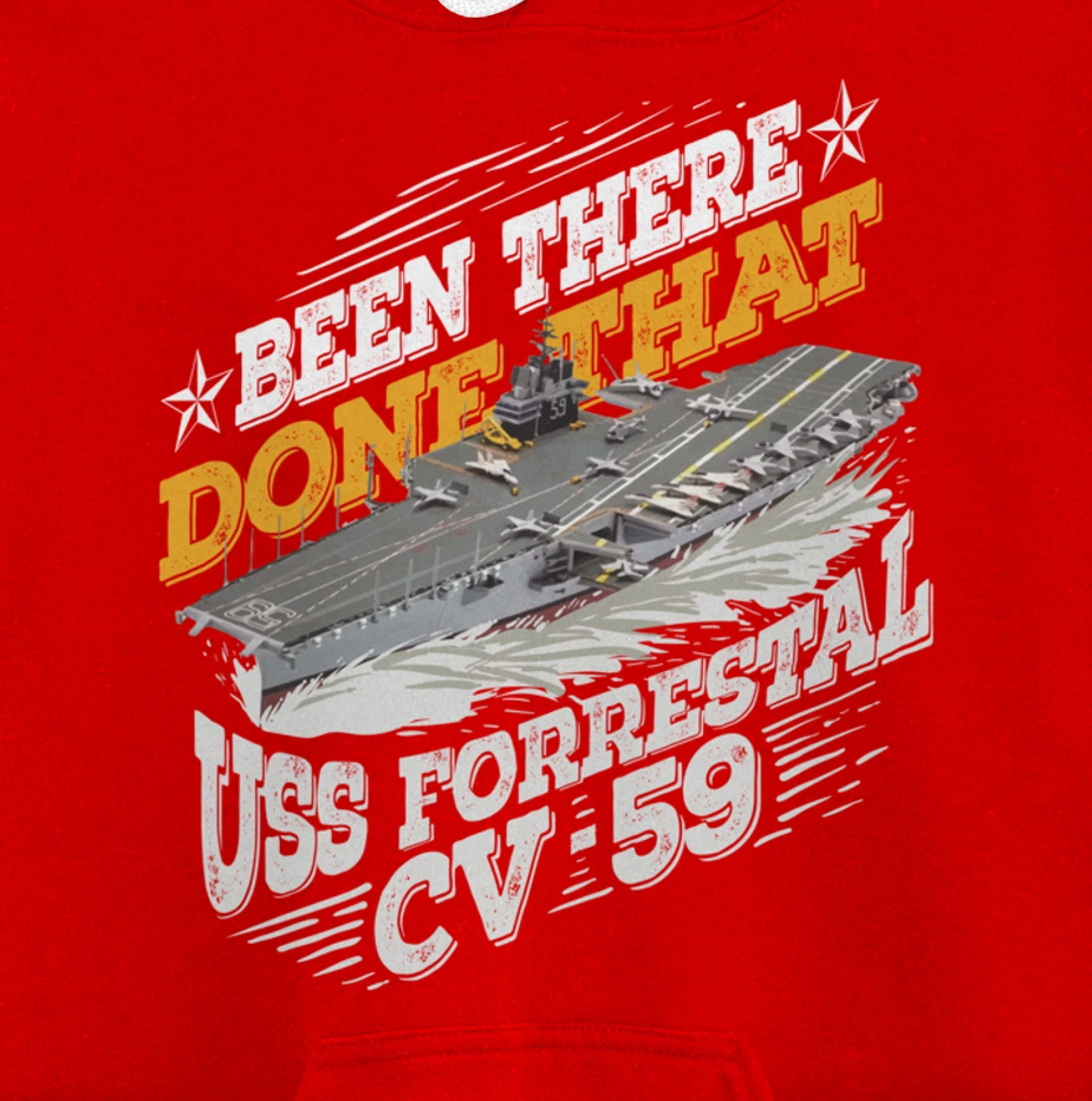 USS Forrestal Gift For A US Military Veteran Pullover Hoodie