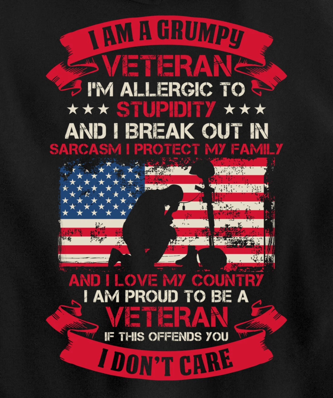 I'm A Grumpy Veteran - Proud To Be A Veteran Pullover Hoodie