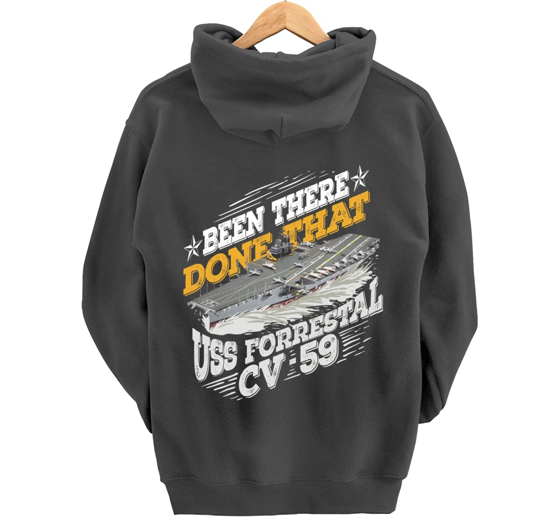 USS Forrestal Gift For A US Military Veteran Pullover Hoodie