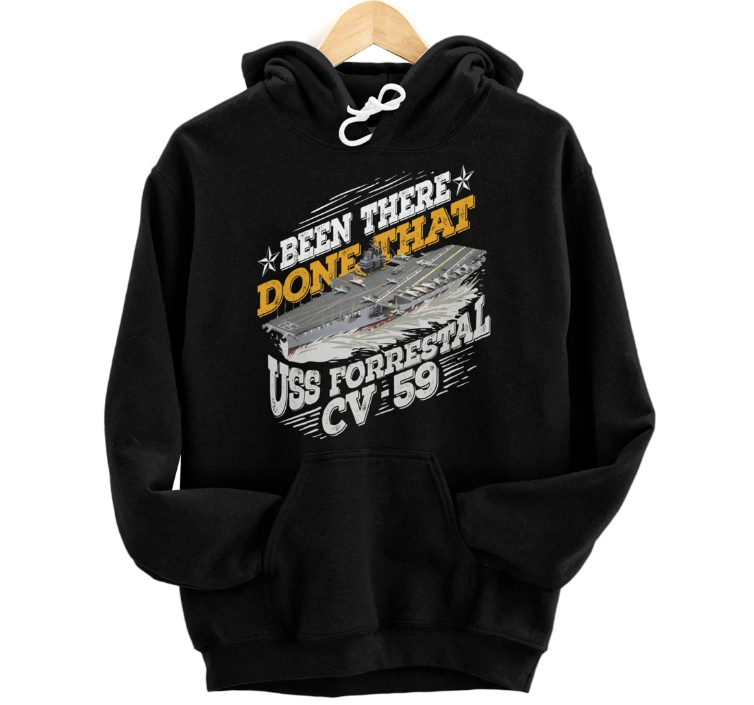 USS Forrestal Gift For A US Military Veteran Pullover Hoodie