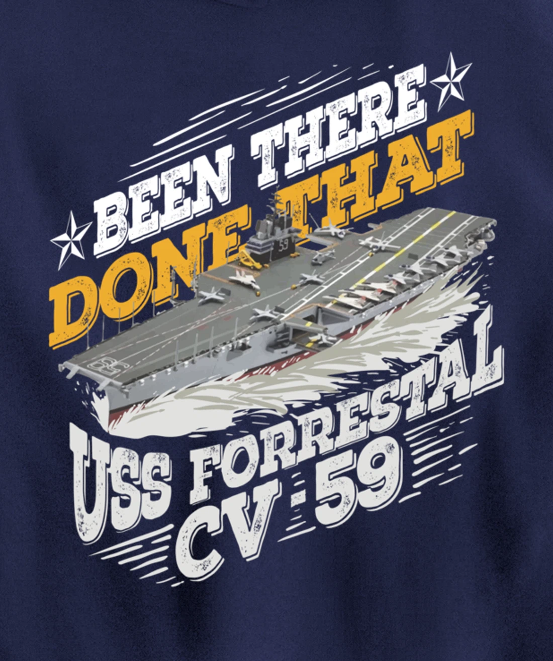 USS Forrestal Gift For A US Military Veteran Pullover Hoodie