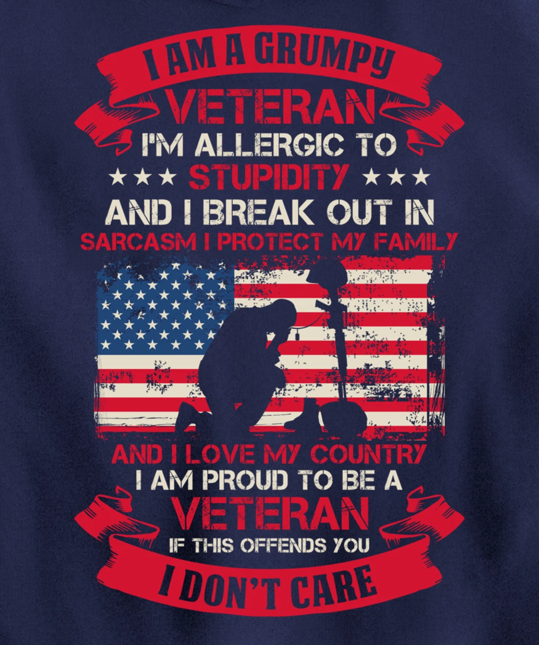 I'm A Grumpy Veteran - Proud To Be A Veteran Pullover Hoodie