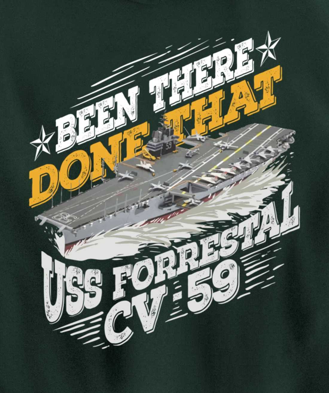 USS Forrestal Gift For A US Military Veteran Pullover Hoodie