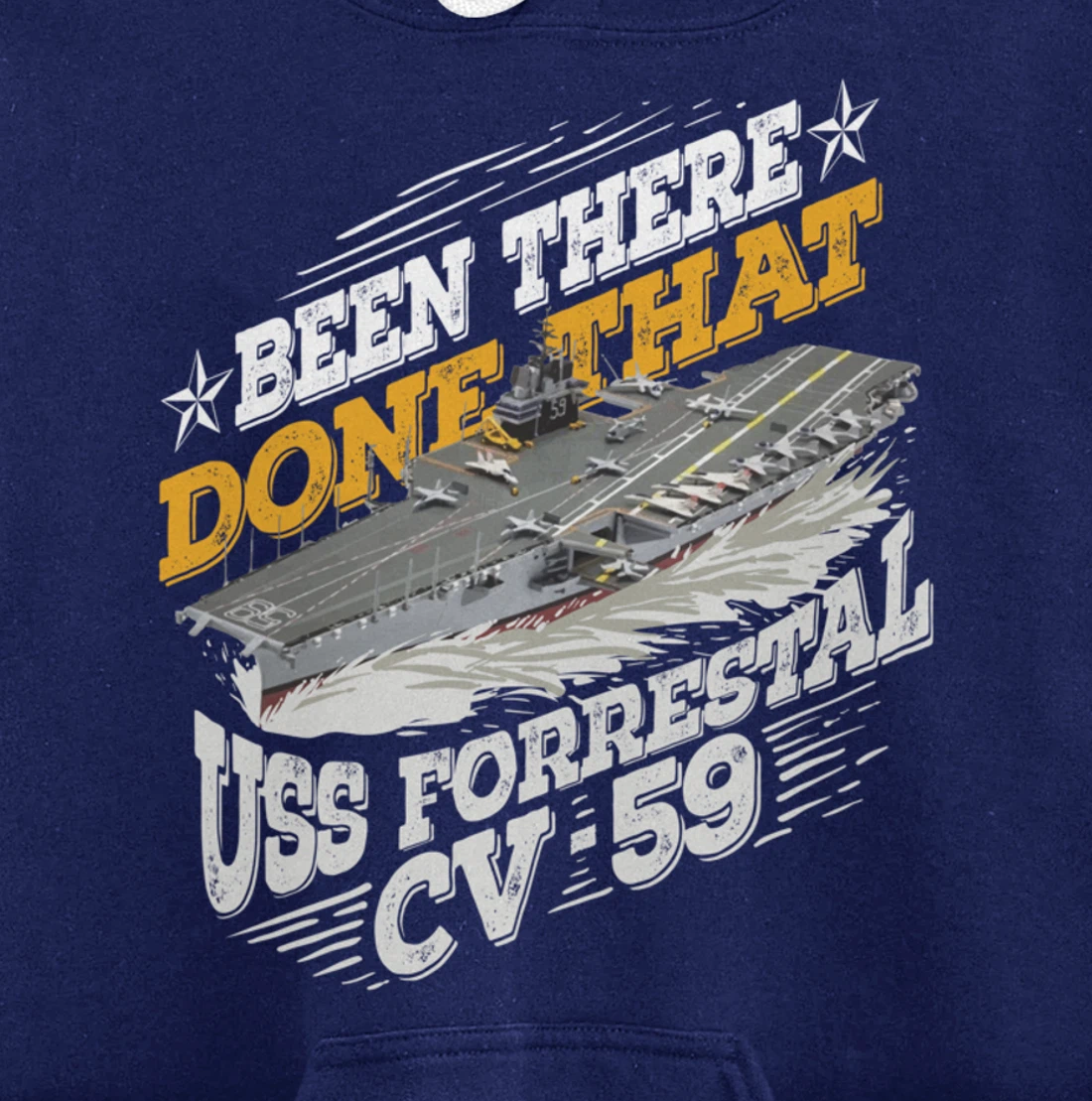 USS Forrestal Gift For A US Military Veteran Pullover Hoodie