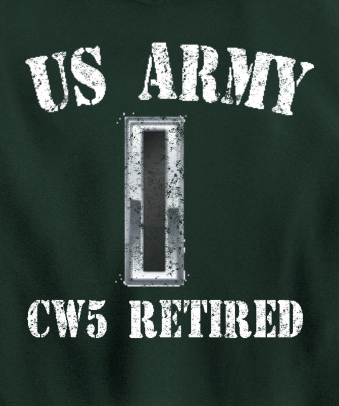 Retired Army Warrant Officer CW5 Veteran Vintage Retiree Pullover Hoodie