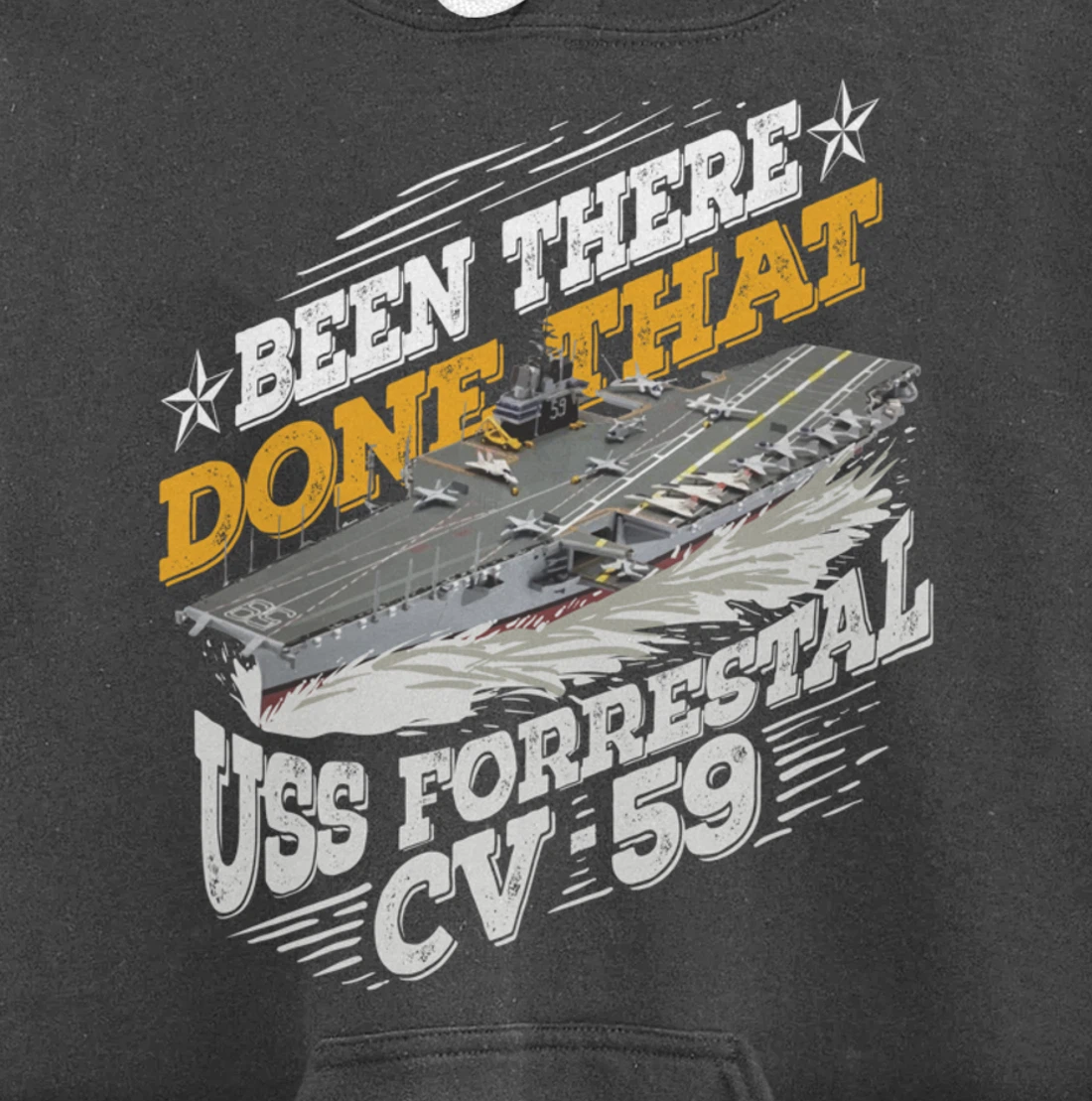 USS Forrestal Gift For A US Military Veteran Pullover Hoodie