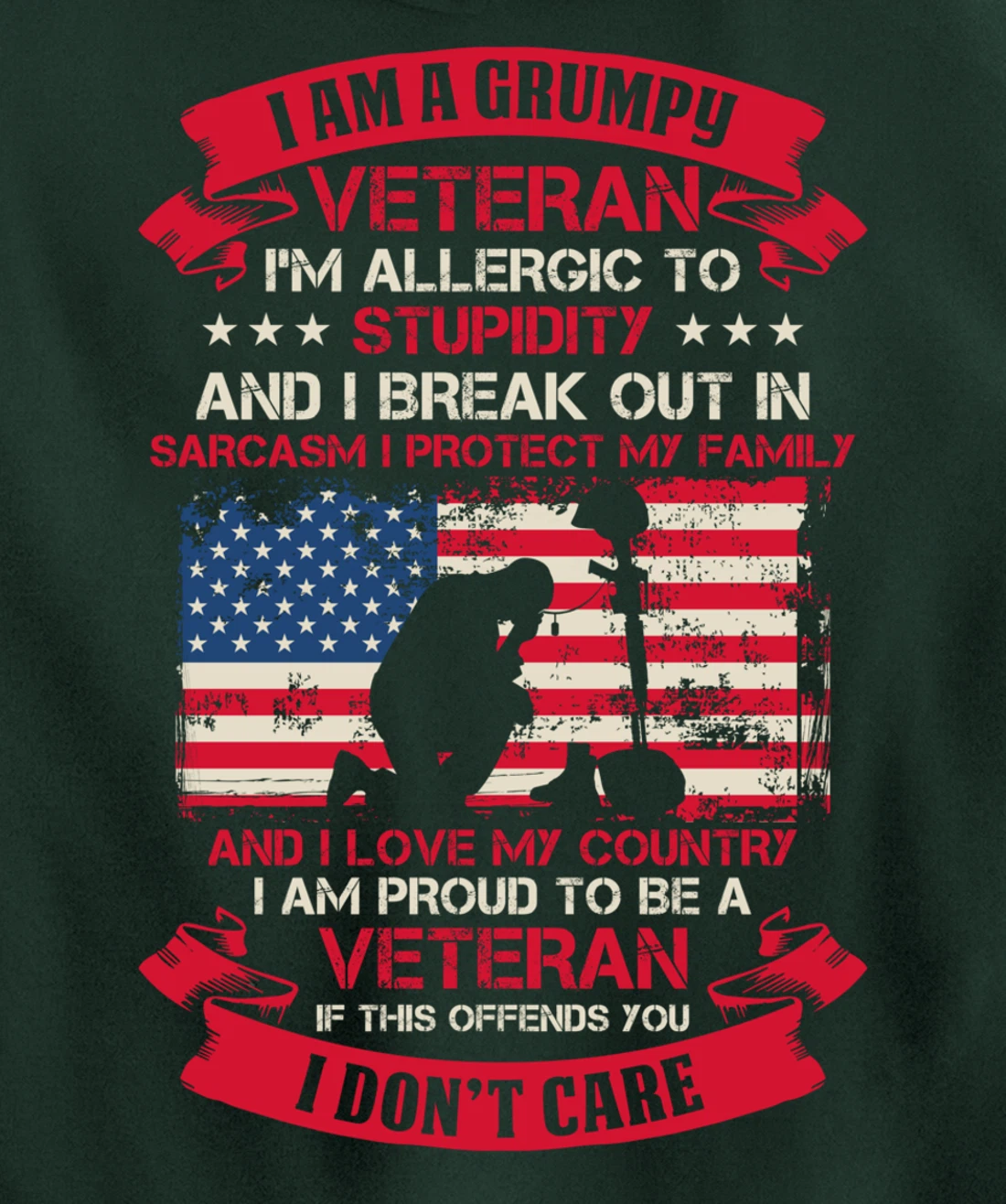 I'm A Grumpy Veteran - Proud To Be A Veteran Pullover Hoodie