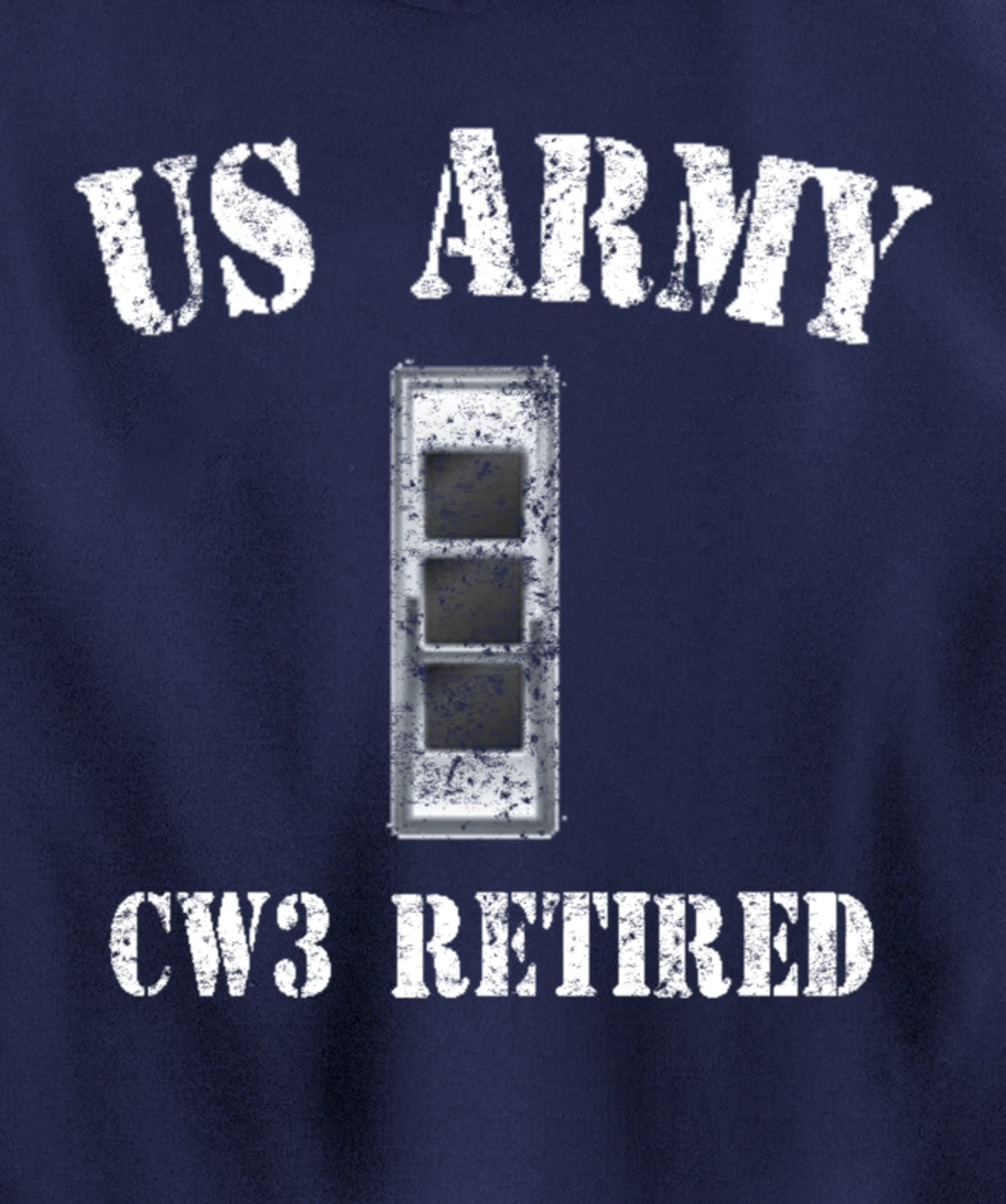 Retired Army Warrant Officer CW3 Veteran Vintage Pullover Hoodie