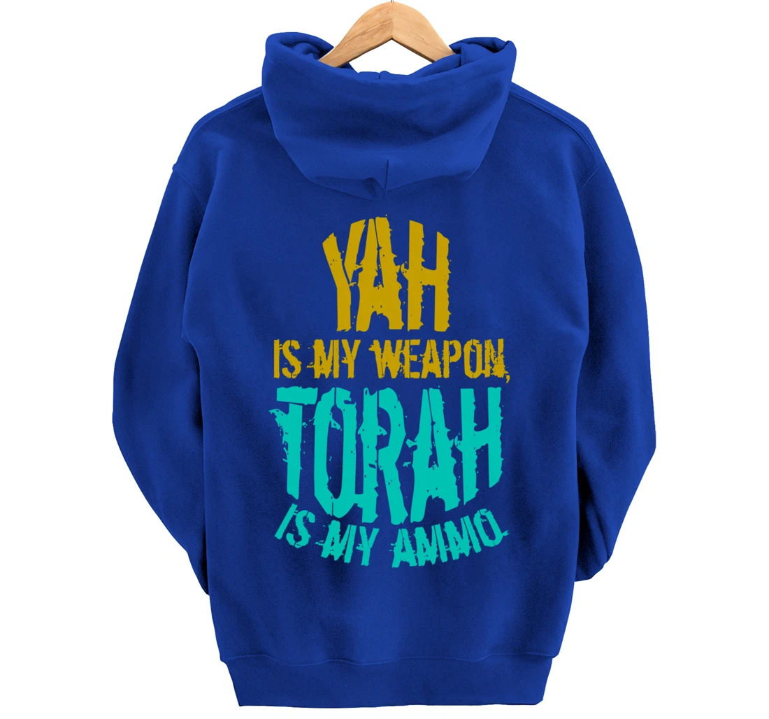 Hebrew Israelite Clothing Yah is My Weapon Judah Torah Gift Pullover Hoodie