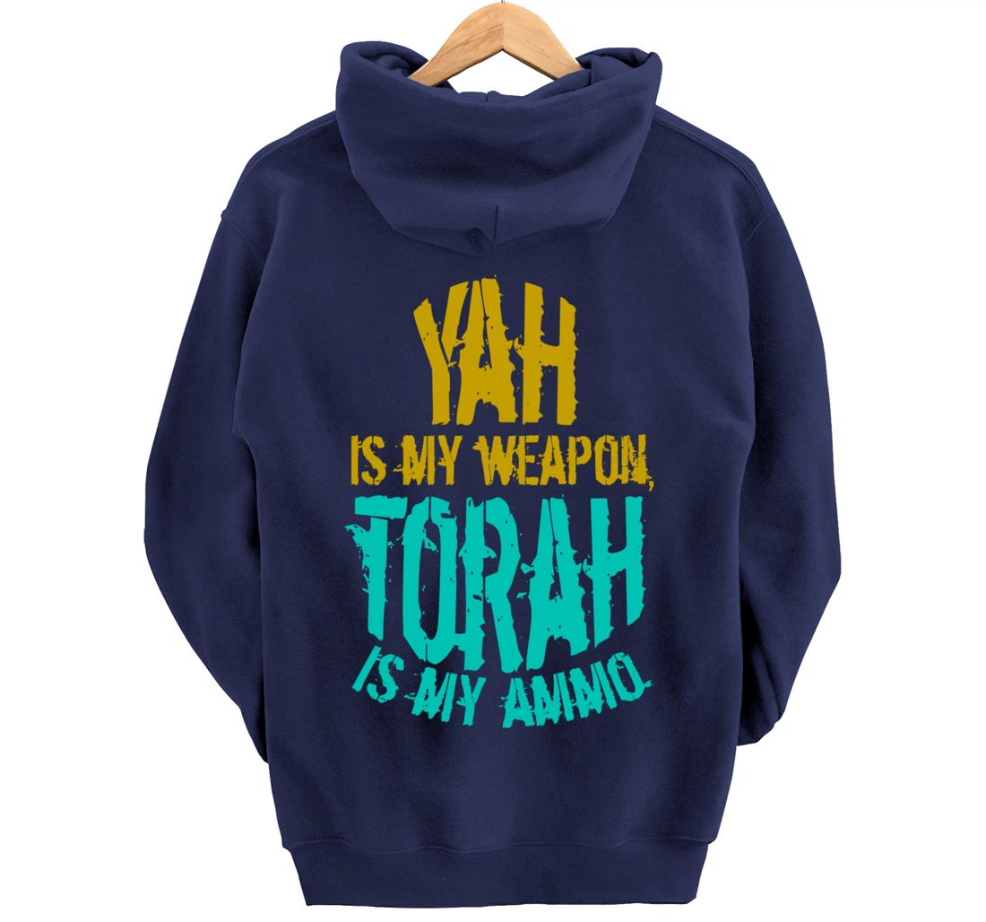 Hebrew Israelite Clothing Yah is My Weapon Judah Torah Gift Pullover Hoodie