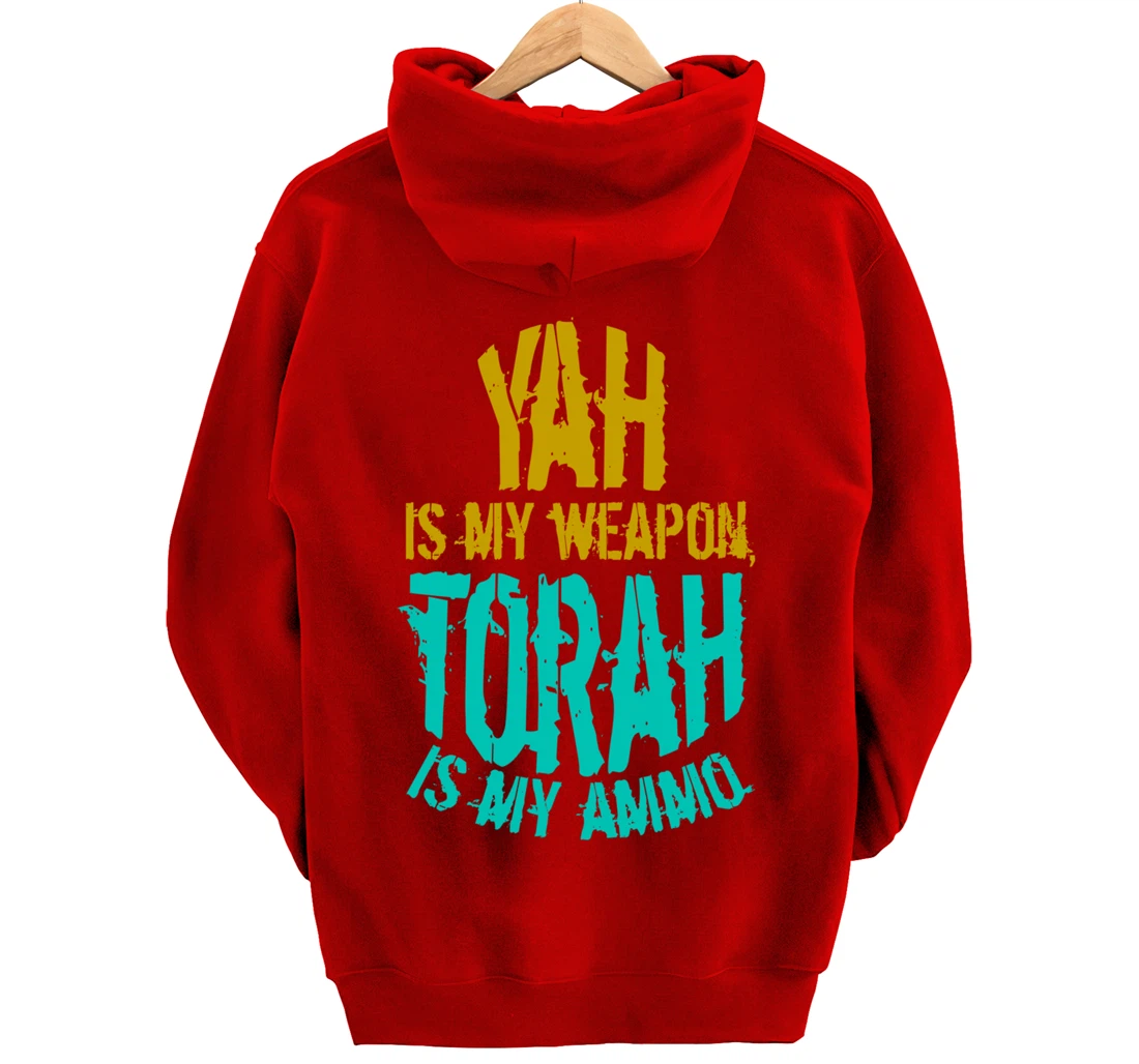 Hebrew Israelite Clothing Yah is My Weapon Judah Torah Gift Pullover Hoodie