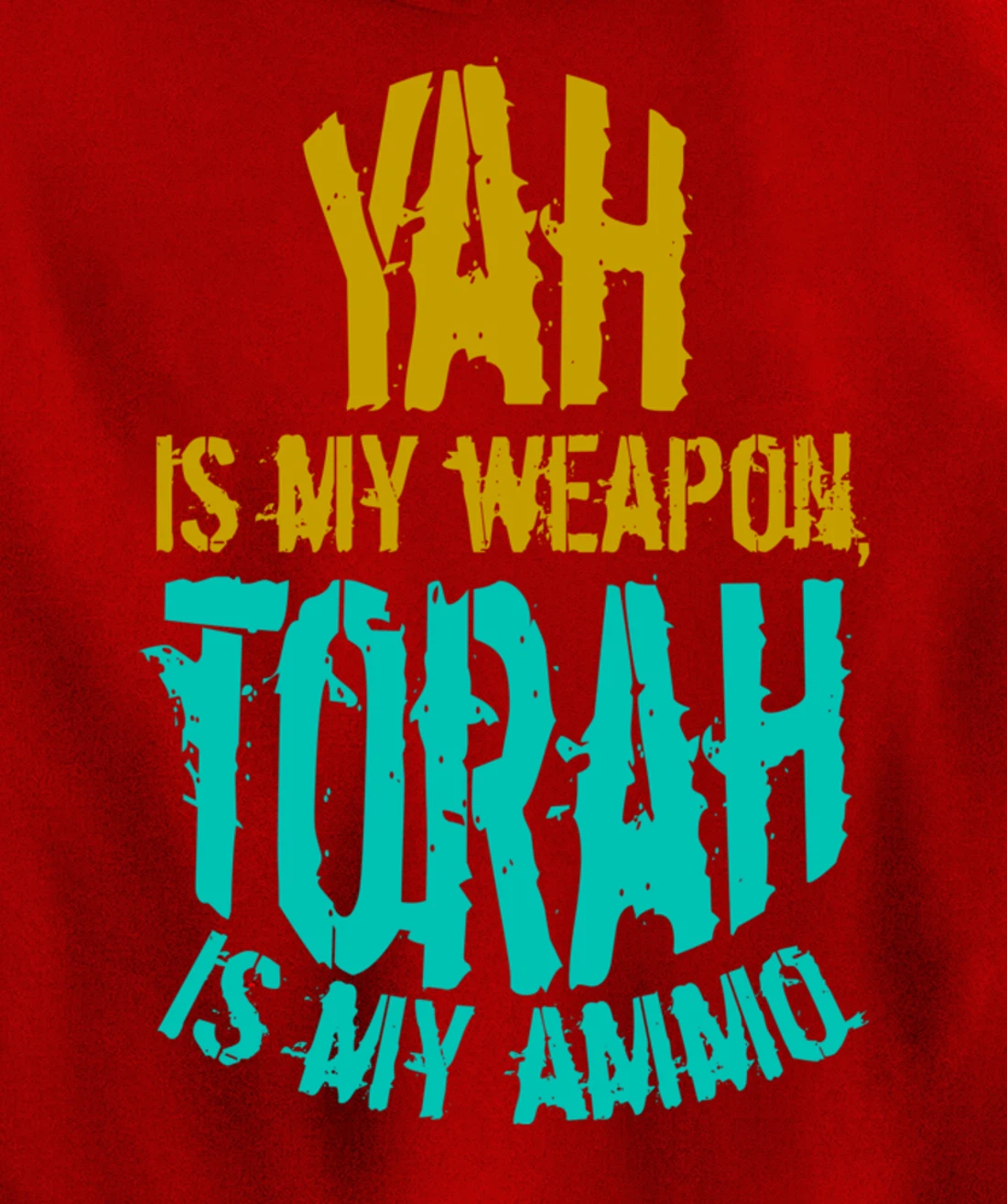 Hebrew Israelite Clothing Yah is My Weapon Judah Torah Gift Pullover Hoodie