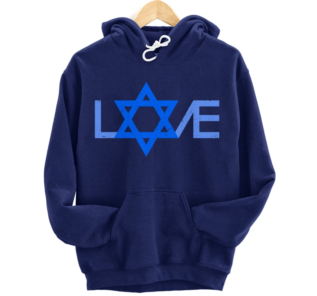 I Love Israel Jewish Star of David Gift for Jew Friend Pullover Hoodie