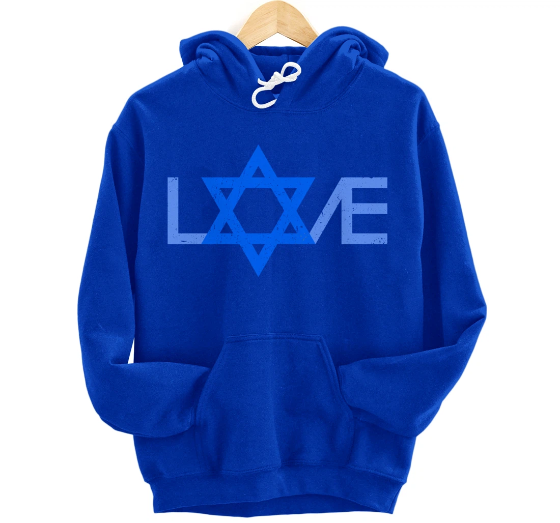 I Love Israel Jewish Star of David Gift for Jew Friend Pullover Hoodie
