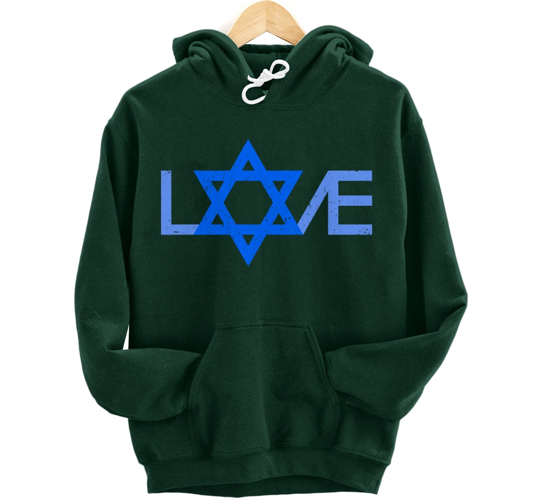 I Love Israel Jewish Star of David Gift for Jew Friend Pullover Hoodie
