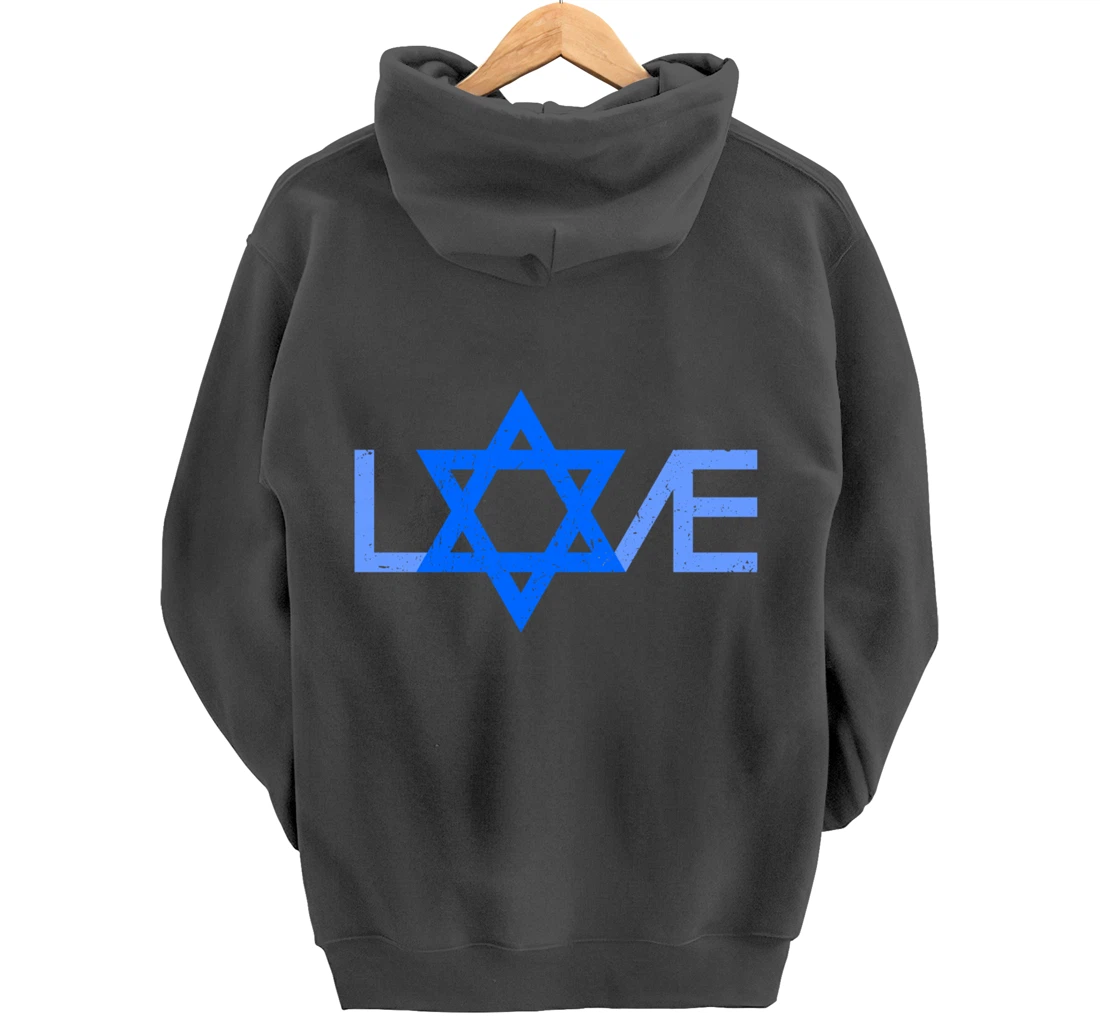 I Love Israel Jewish Star of David Gift for Jew Friend Pullover Hoodie