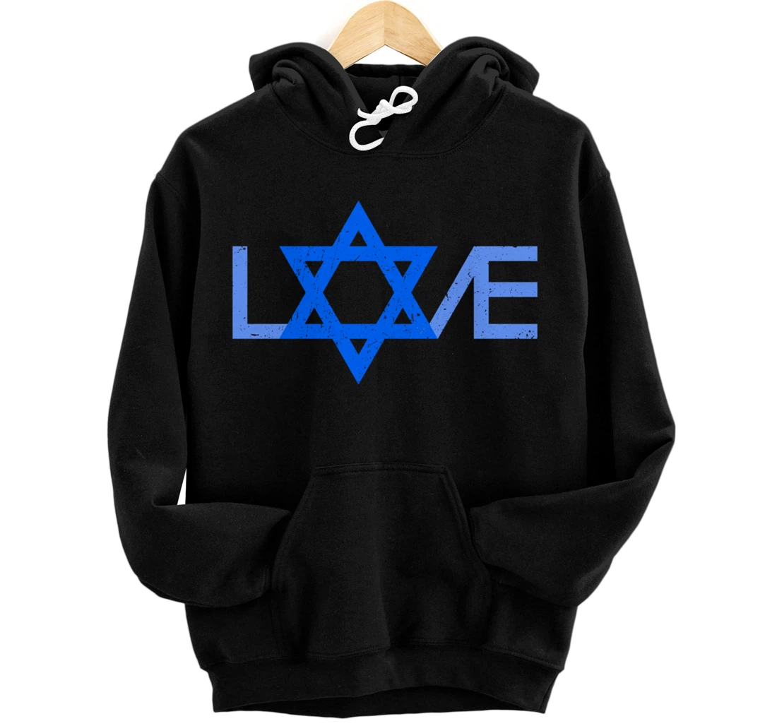 I Love Israel Jewish Star of David Gift for Jew Friend Pullover Hoodie