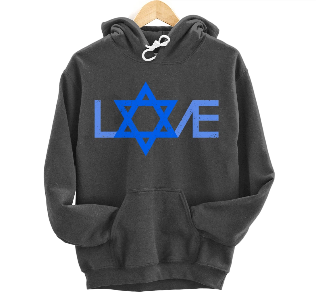I Love Israel Jewish Star of David Gift for Jew Friend Pullover Hoodie