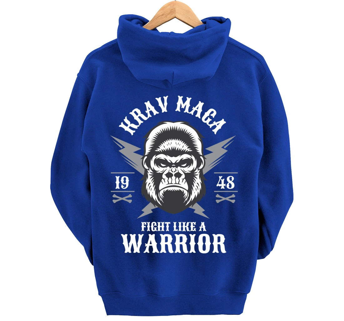 Krav Maga Israeli Gorilla Ape Monkey Pullover Hoodie