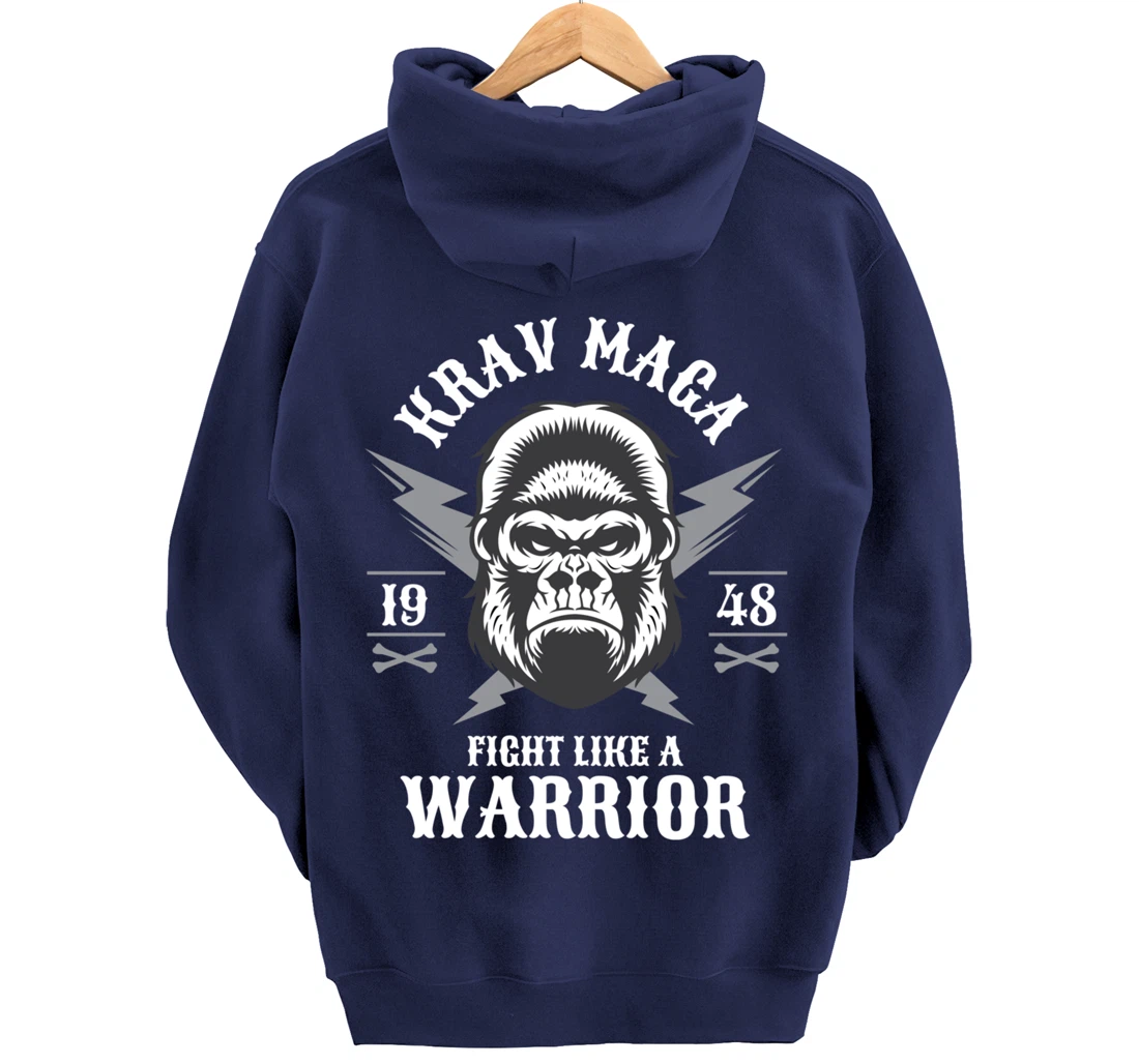 Krav Maga Israeli Gorilla Ape Monkey Pullover Hoodie