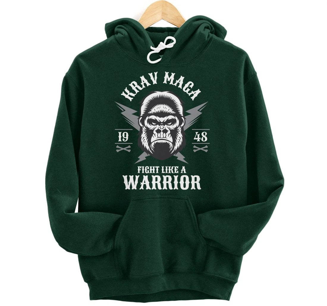 Krav Maga Israeli Gorilla Ape Monkey Pullover Hoodie