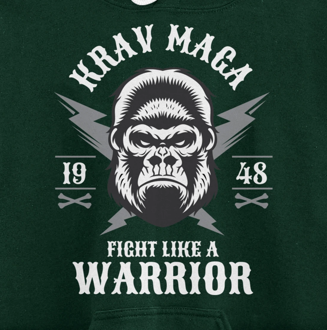 Krav Maga Israeli Gorilla Ape Monkey Pullover Hoodie
