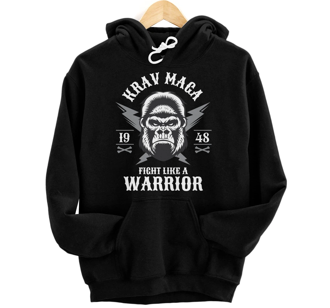 Krav Maga Israeli Gorilla Ape Monkey Pullover Hoodie