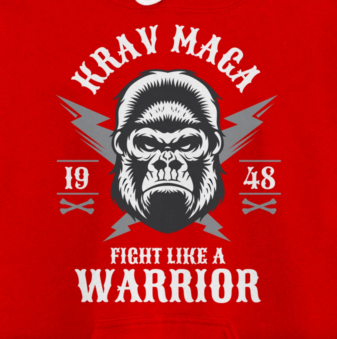 Krav Maga Israeli Gorilla Ape Monkey Pullover Hoodie