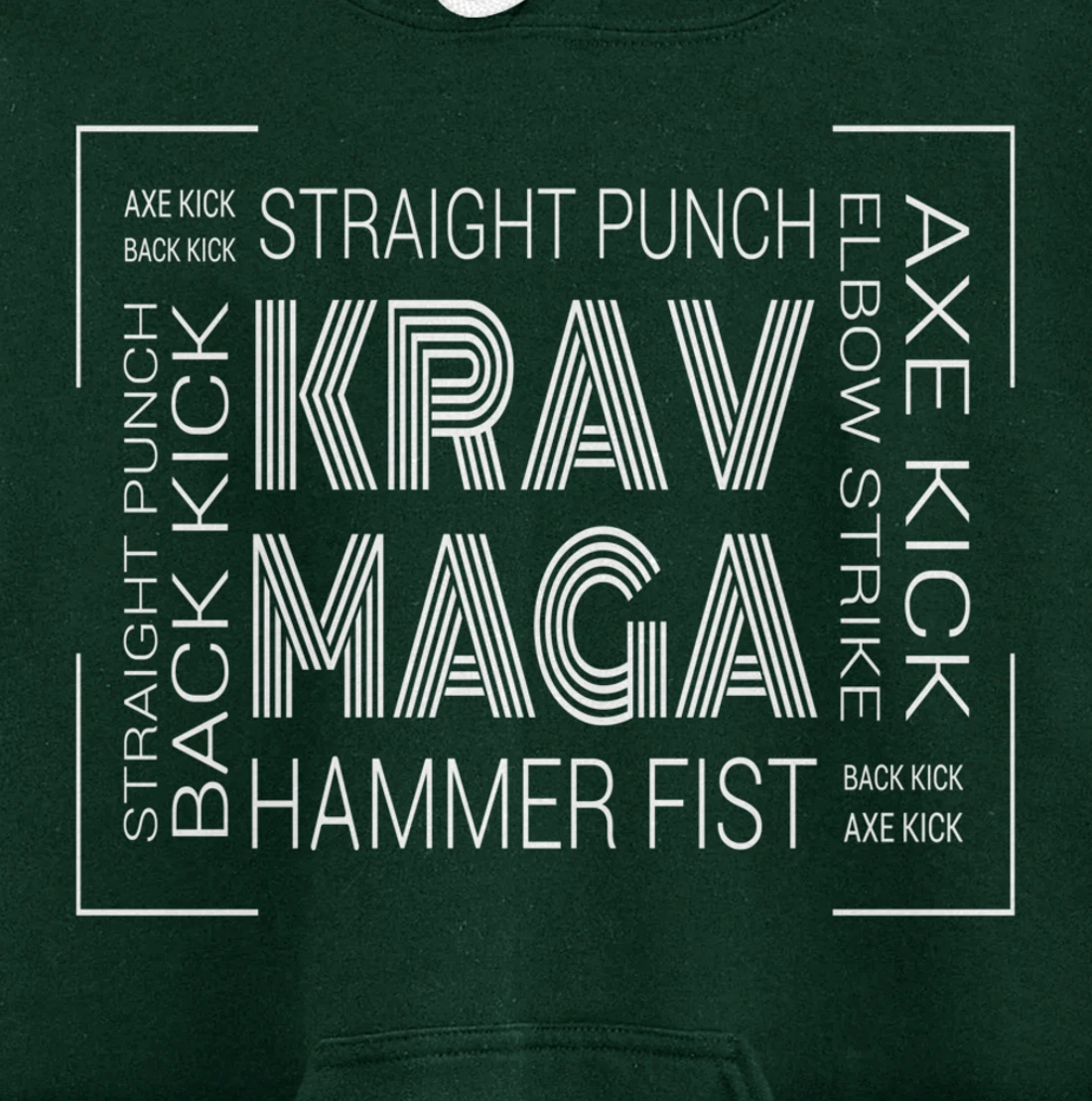 Krav Maga Israeli Punch Fist Kick Pullover Hoodie
