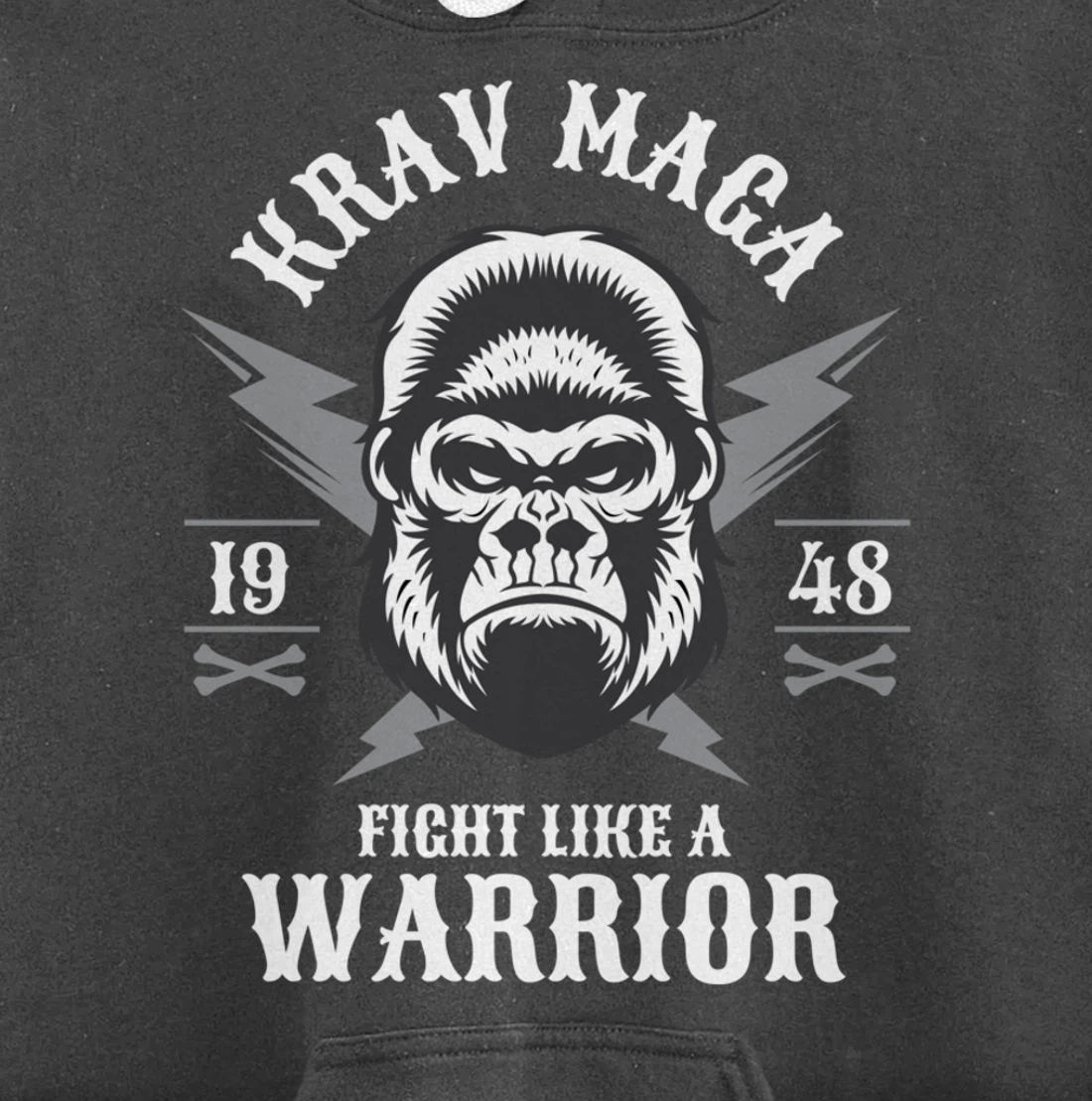 Krav Maga Israeli Gorilla Ape Monkey Pullover Hoodie