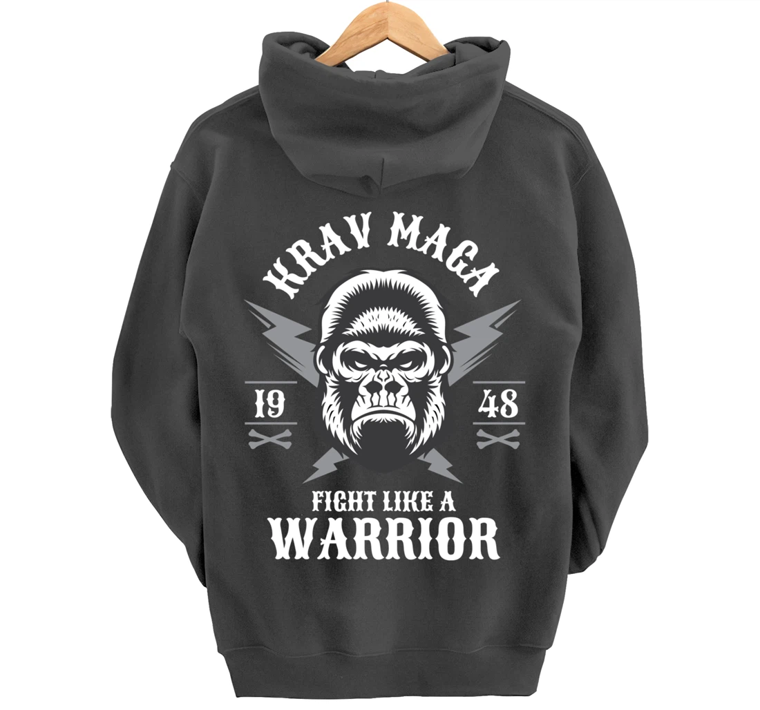 Krav Maga Israeli Gorilla Ape Monkey Pullover Hoodie