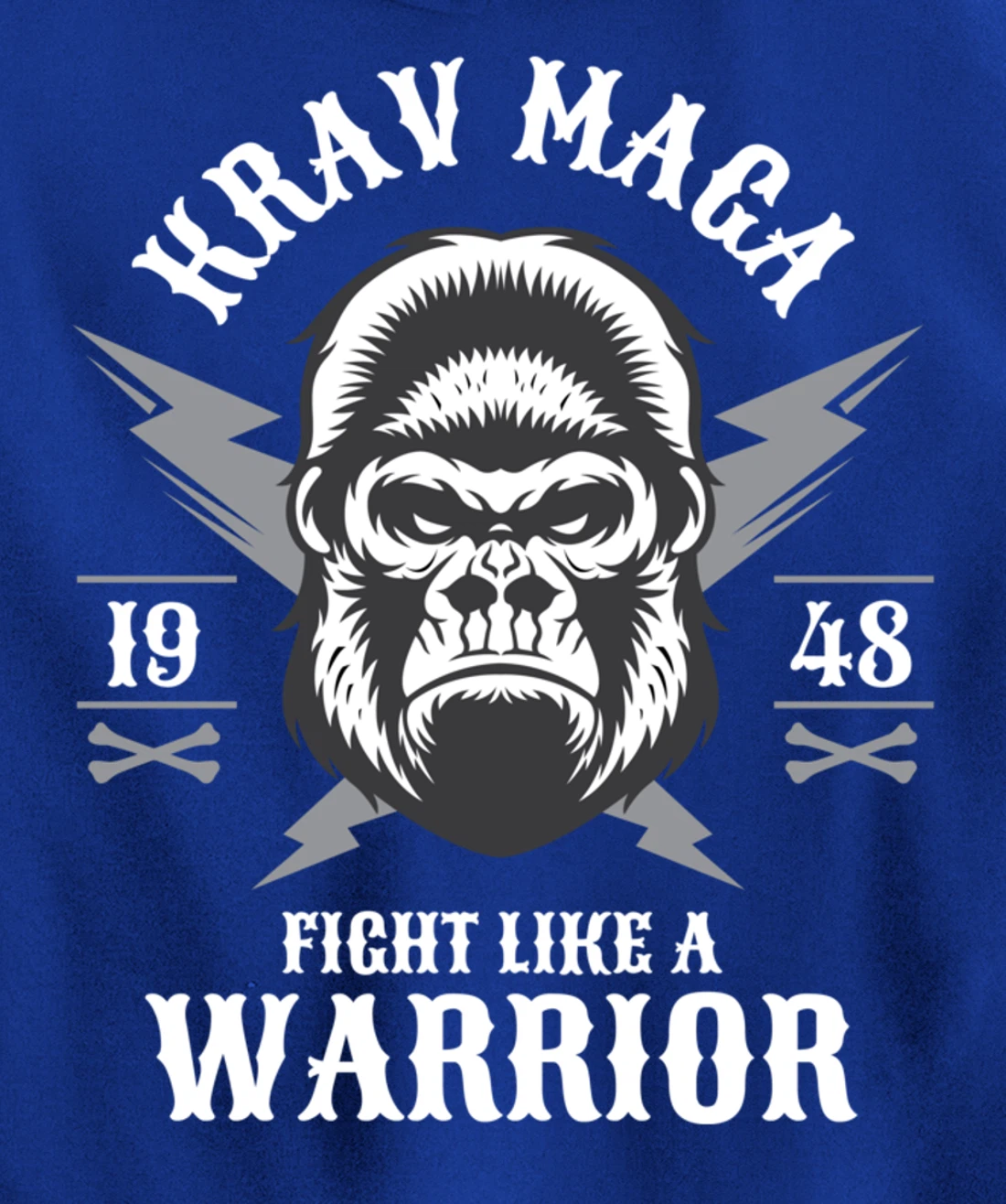 Krav Maga Israeli Gorilla Ape Monkey Pullover Hoodie