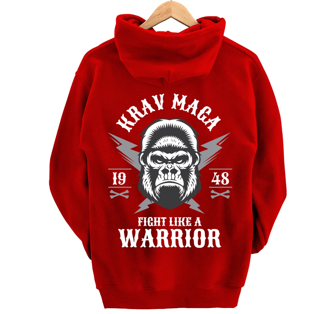 Krav Maga Israeli Gorilla Ape Monkey Pullover Hoodie