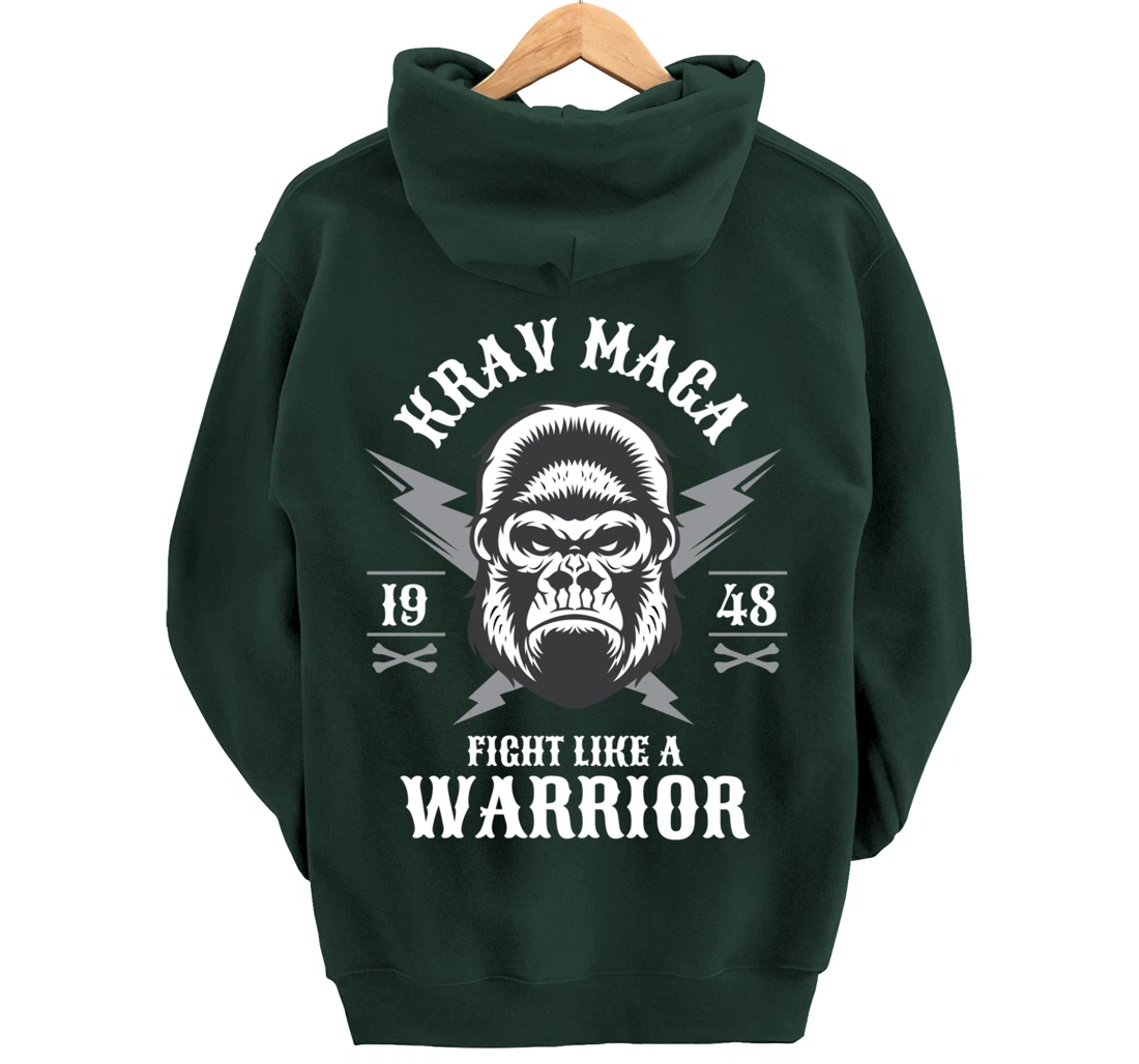 Krav Maga Israeli Gorilla Ape Monkey Pullover Hoodie