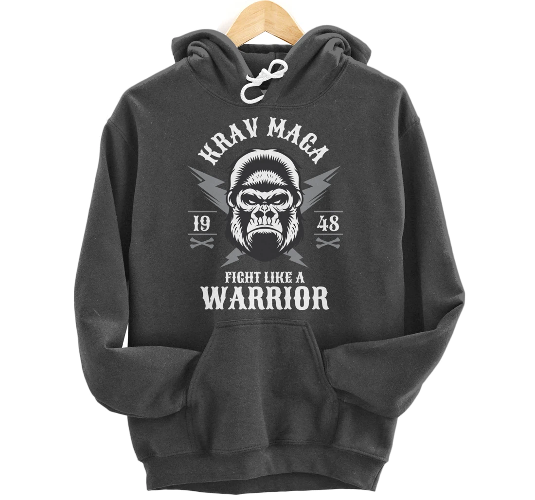 Krav Maga Israeli Gorilla Ape Monkey Pullover Hoodie