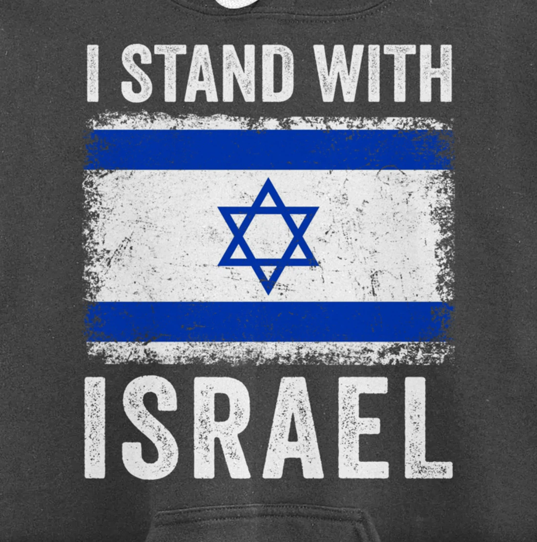 Support Israel I Stand With Israel Israeli Flag Vintage Pullover Hoodie