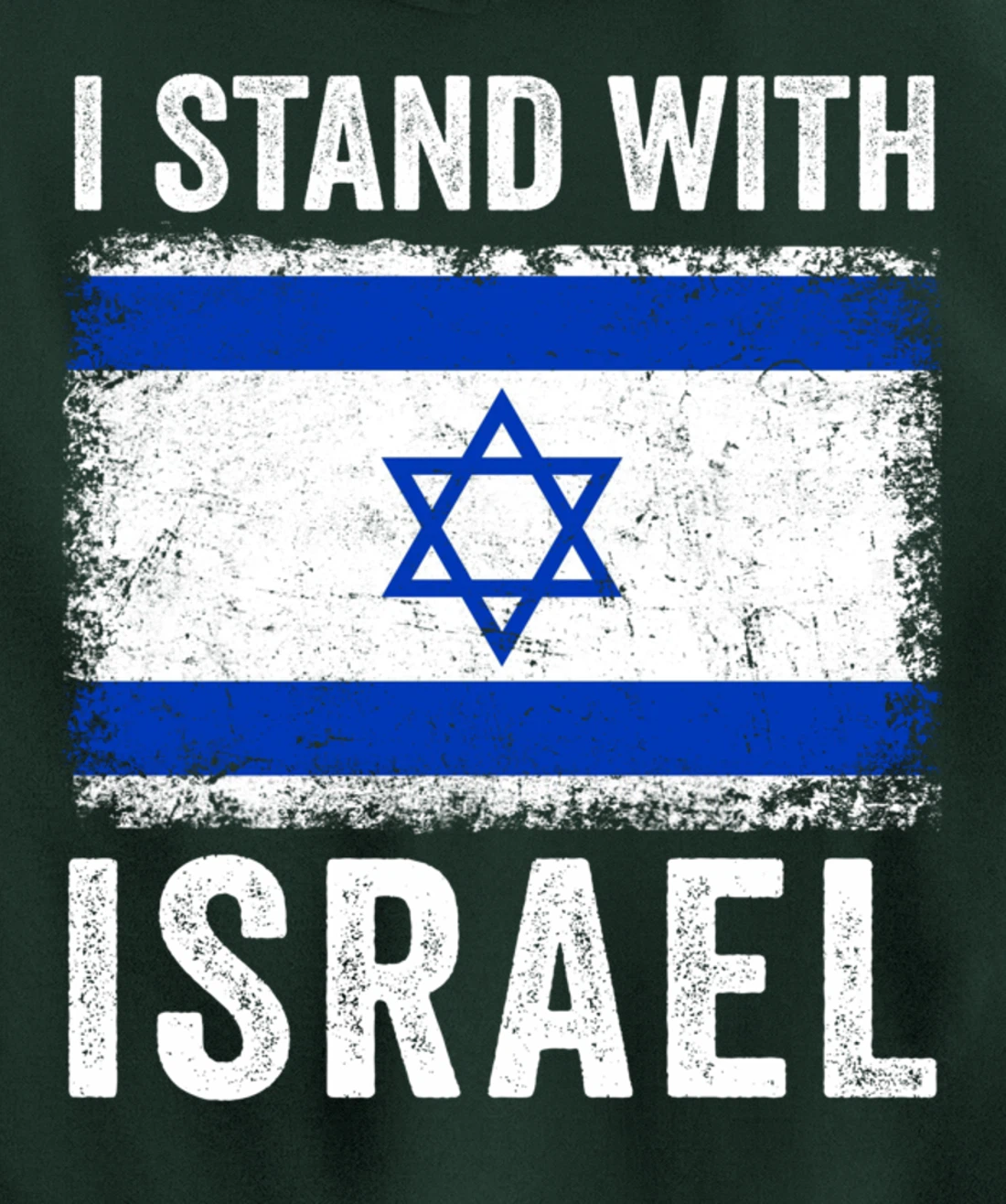 Support Israel I Stand With Israel Israeli Flag Vintage Pullover Hoodie