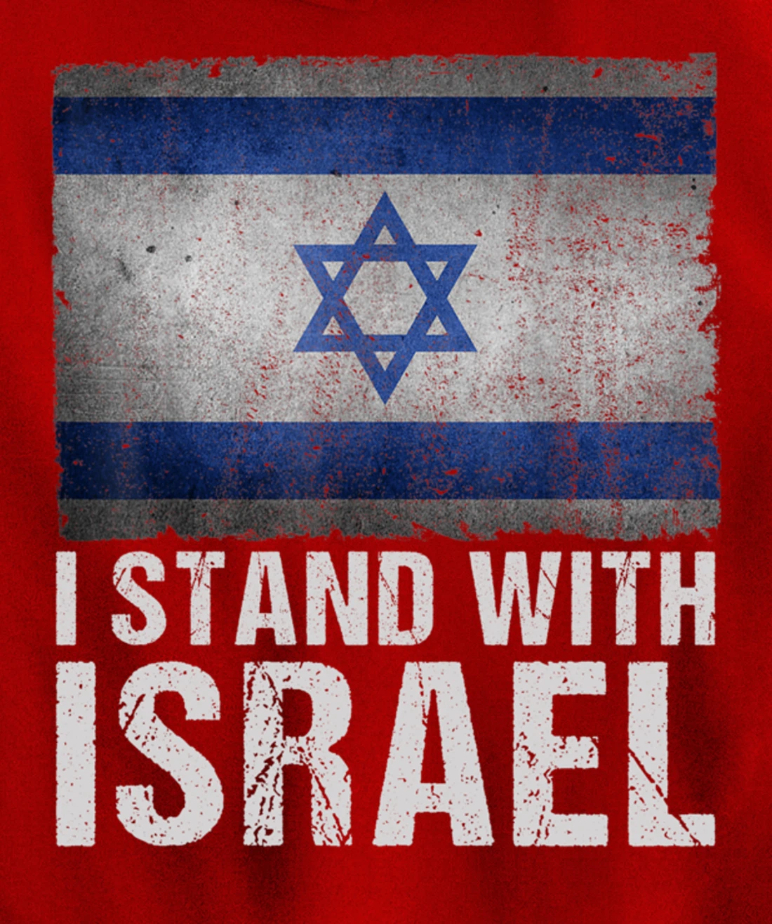 I Stand With Israel Shirt Jewish Gifts Heritage Israeli Flag Pullover Hoodie