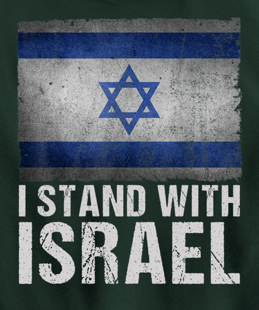 I Stand With Israel Shirt Jewish Gifts Heritage Israeli Flag Pullover Hoodie