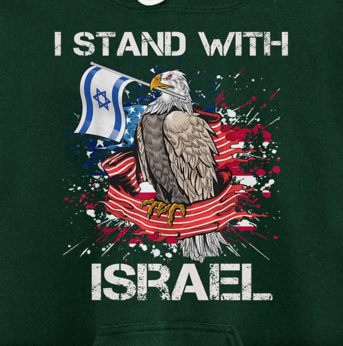 I Stand With Israel Support Israel Love Israeli Brotherhood Pullover Hoodie