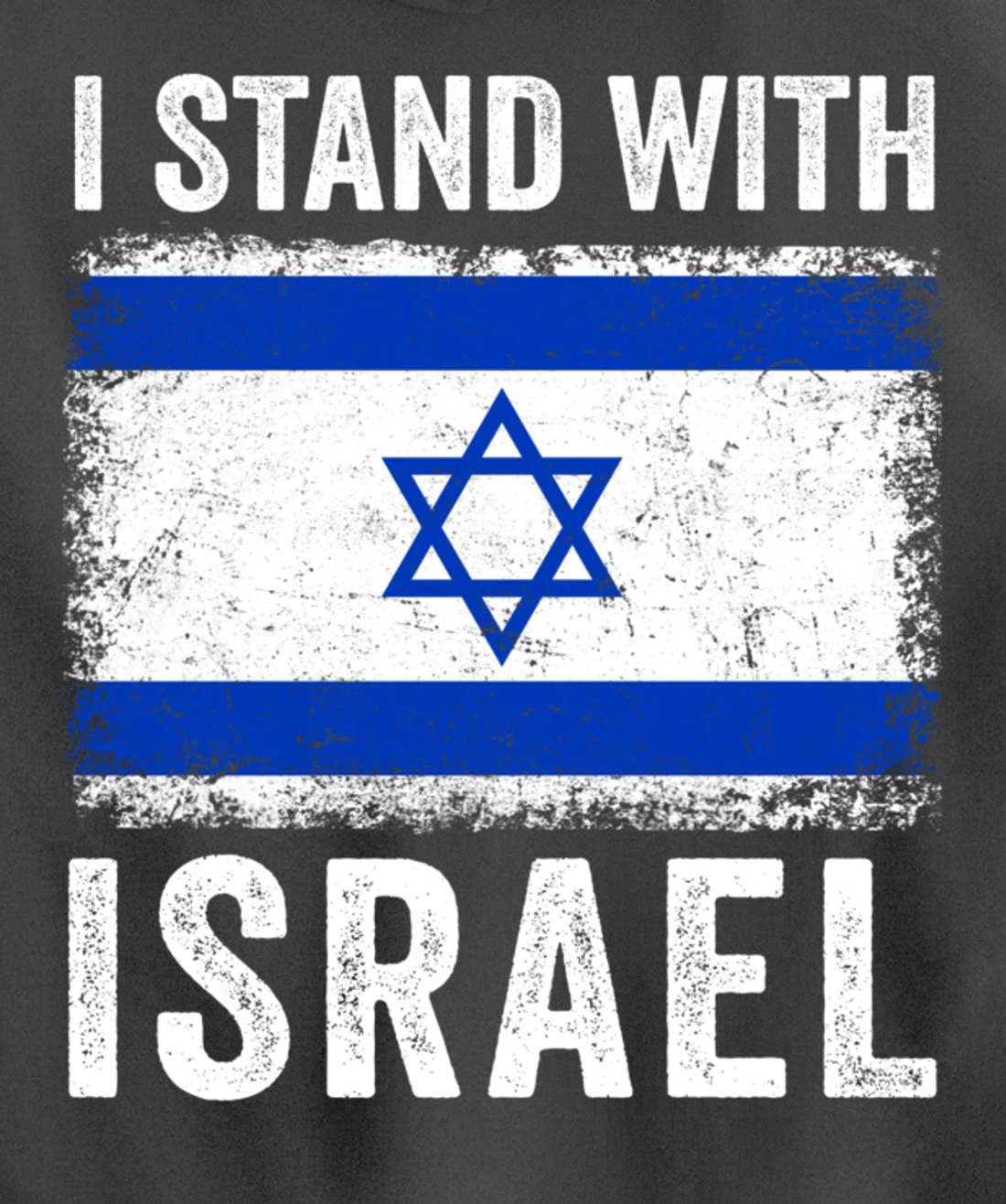 Support Israel I Stand With Israel Israeli Flag Vintage Pullover Hoodie