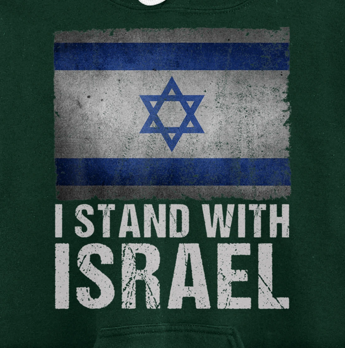 I Stand With Israel Shirt Jewish Gifts Heritage Israeli Flag Pullover Hoodie