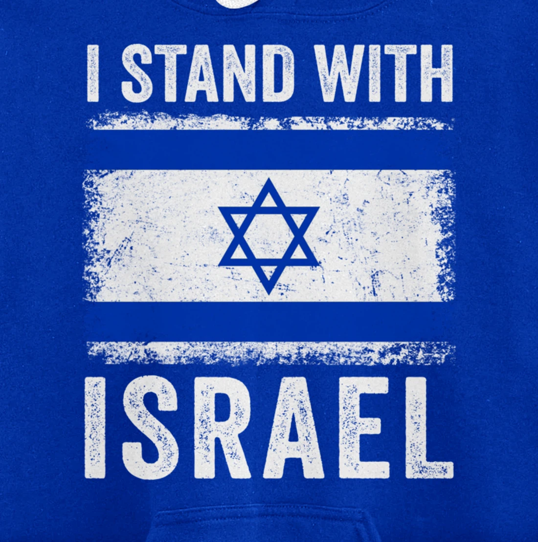 Support Israel I Stand With Israel Israeli Flag Vintage Pullover Hoodie