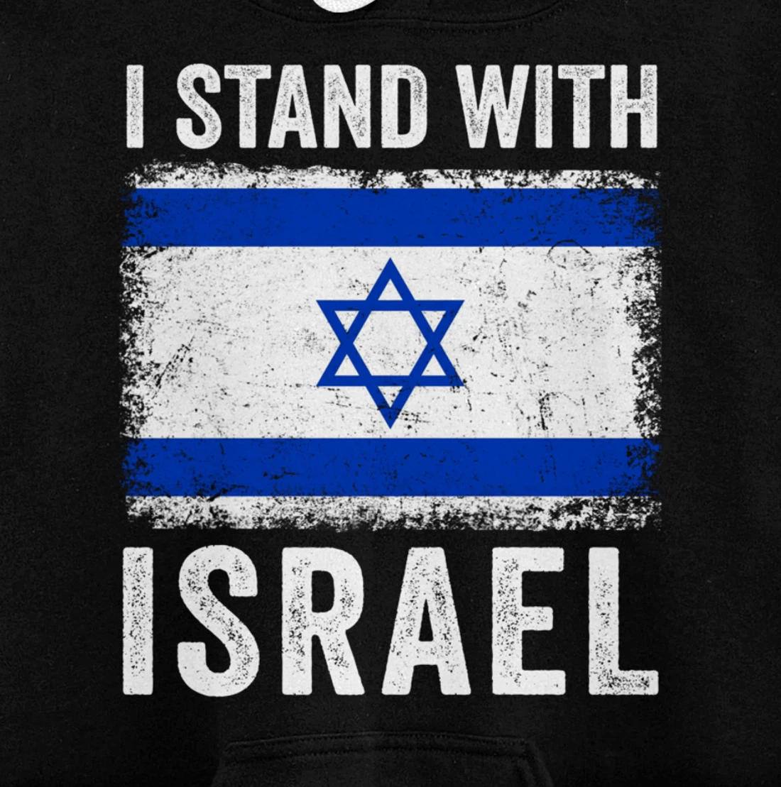 Support Israel I Stand With Israel Israeli Flag Vintage Pullover Hoodie
