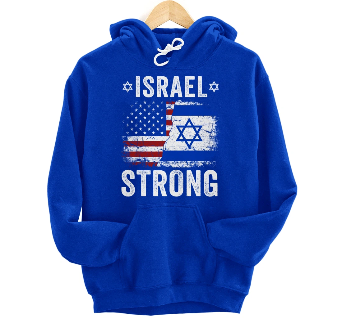 Support Israel I Stand With Israel Israel Strong Israel Flag Pullover Hoodie
