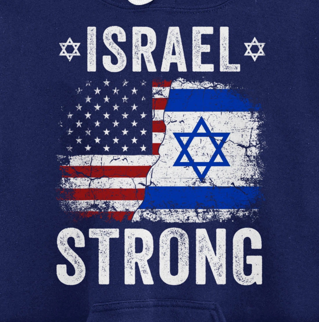 Support Israel I Stand With Israel Israel Strong Israel Flag Pullover Hoodie