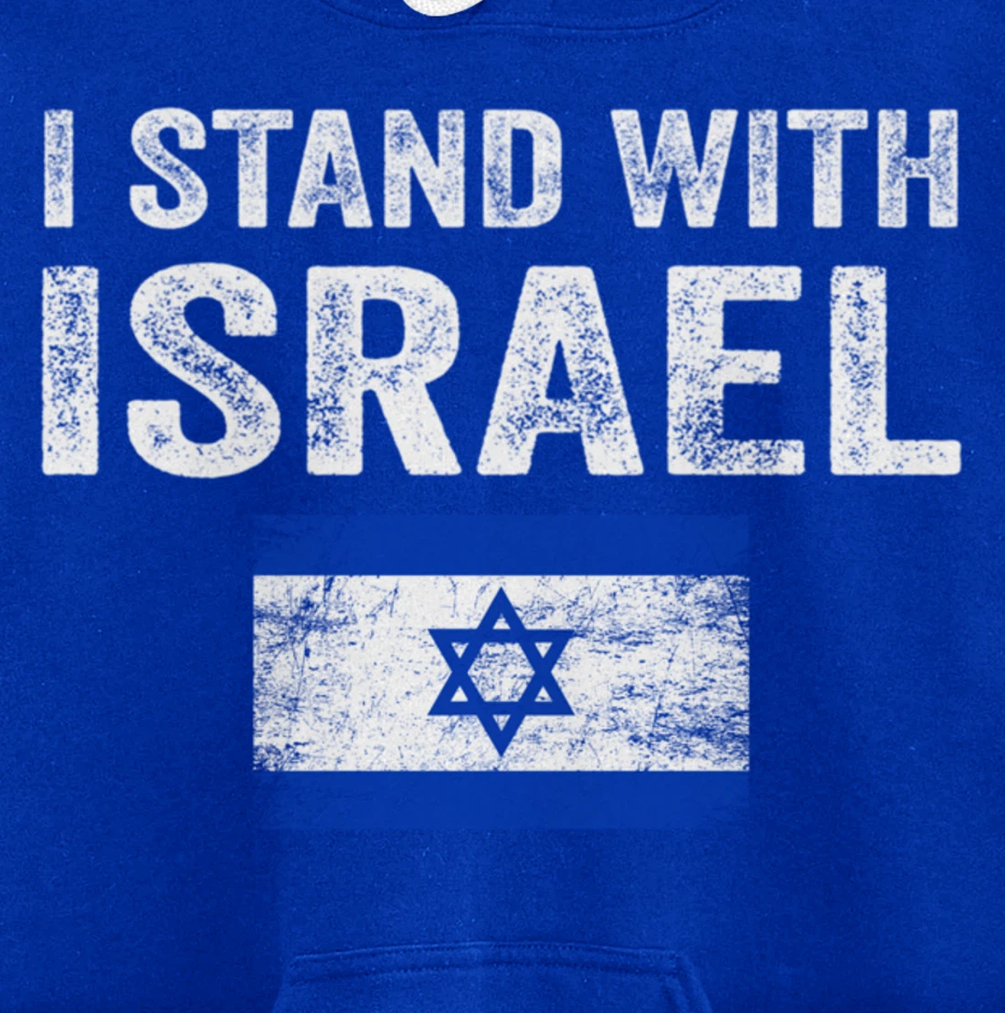 Support Israel I Stand With Israel Israeli Flag Pullover Hoodie
